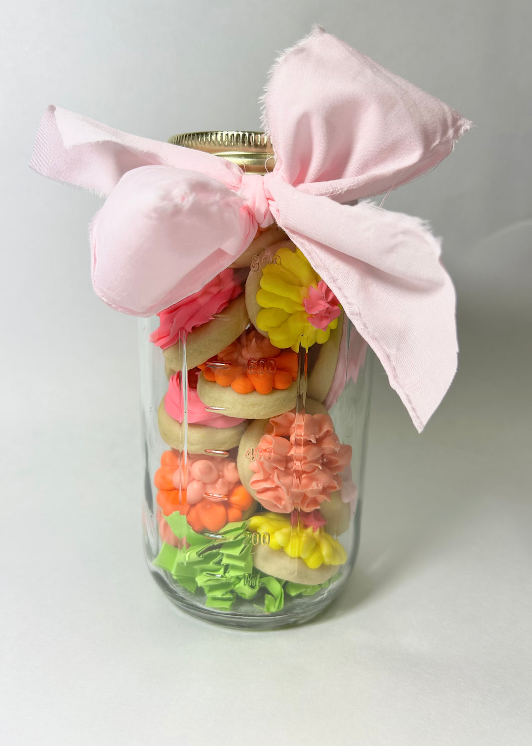 Flower Garden Mini Cookies - Quart Jar of Edible Blooms